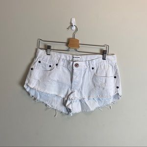 One Teaspoon White denim shorts